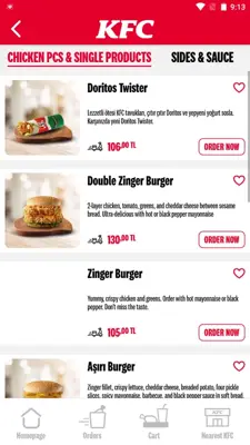 KFC Türkiye android App screenshot 3